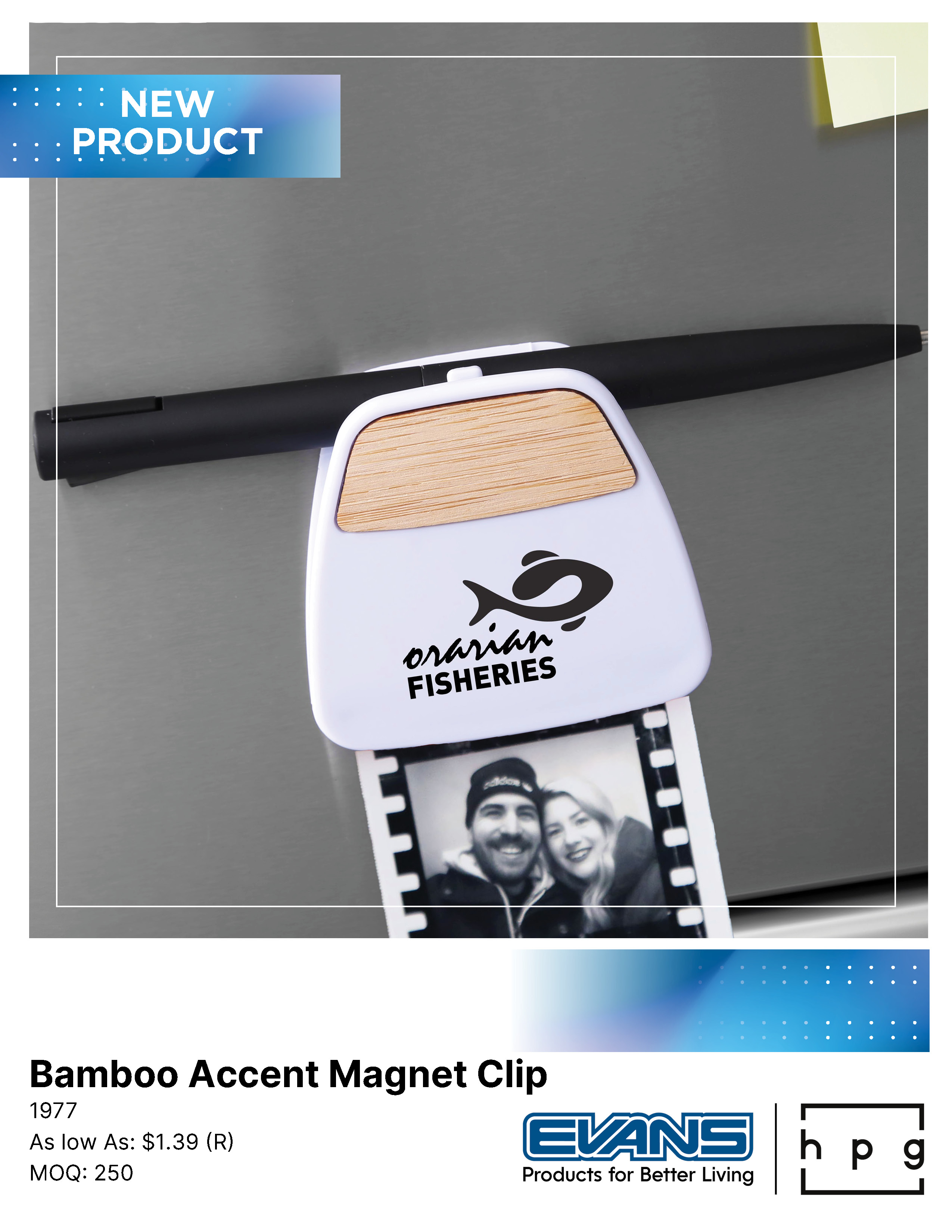 1977 Bamboo Accent Magnet Clip